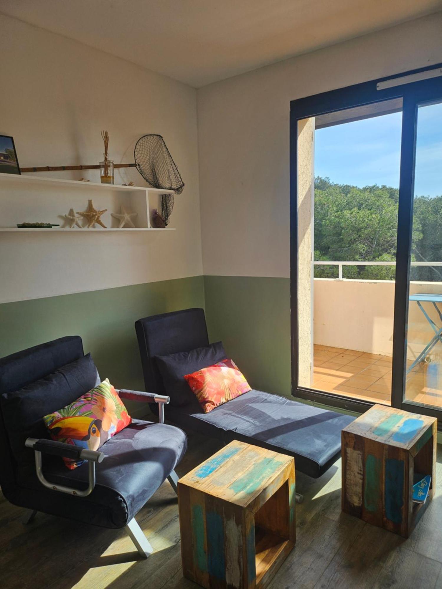 Domaine De La Coudouliere, T2 Climatise Terrasse Vue Mer Sans Vis A Vis Plage A 100M Six-Fours-les-Plages Zimmer foto